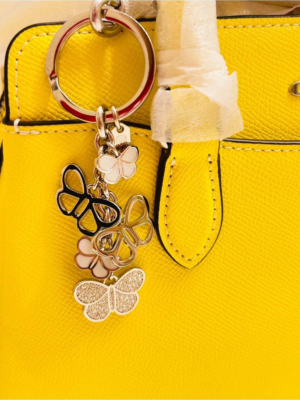 Vintage RARE Coach Y2K Butterfly Keychain/ Bag charm - Picture 10 of 16